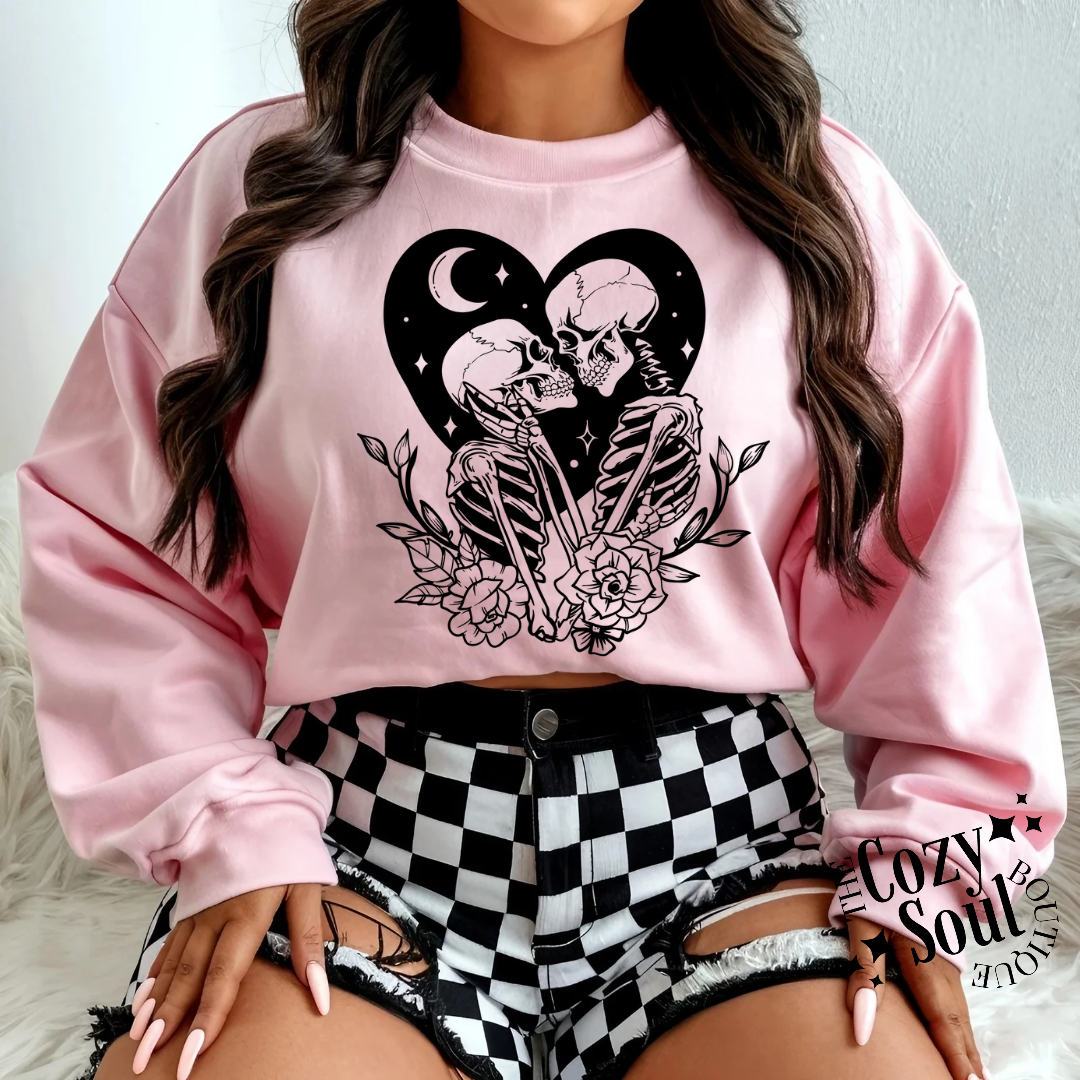 Skelly Lovers Pink Sweatshirt