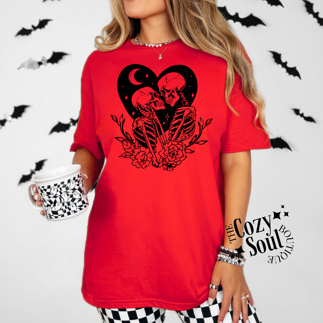 Skelly Lovers Red Tshirt
