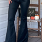 Black Leather Flares