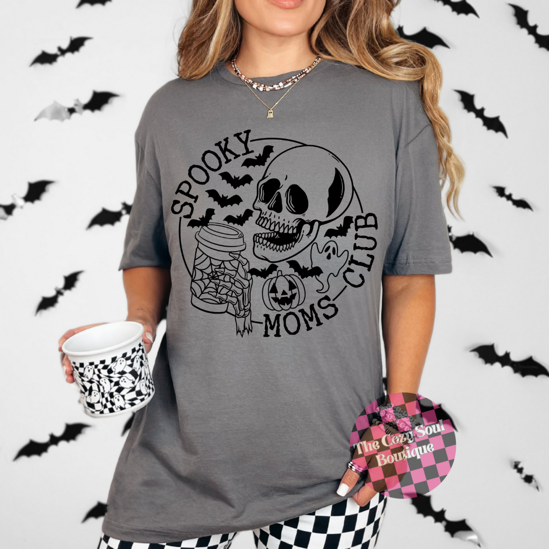 Spooky Moms Club Charcoal Tshirt