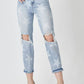Star Patterned Risen Jeans